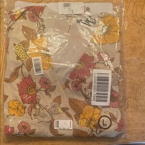 Floral Print Romper with Yellow and Red Flowers
